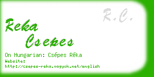 reka csepes business card