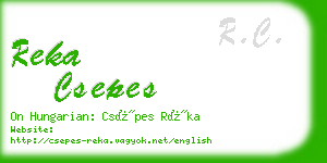 reka csepes business card